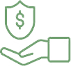 Hand offering money icon