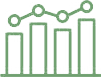 Increasing bar chart icon